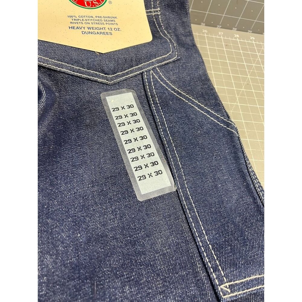 Key Brand Heavyweight Work Dungarees Triple Stitched Rivets 1990's NOS Deadstock - Picture 4 of 14